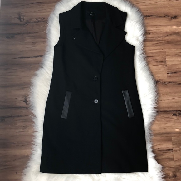 Ann Taylor Jackets & Blazers - Ann Taylor Sleeveless Leather Detail Trench